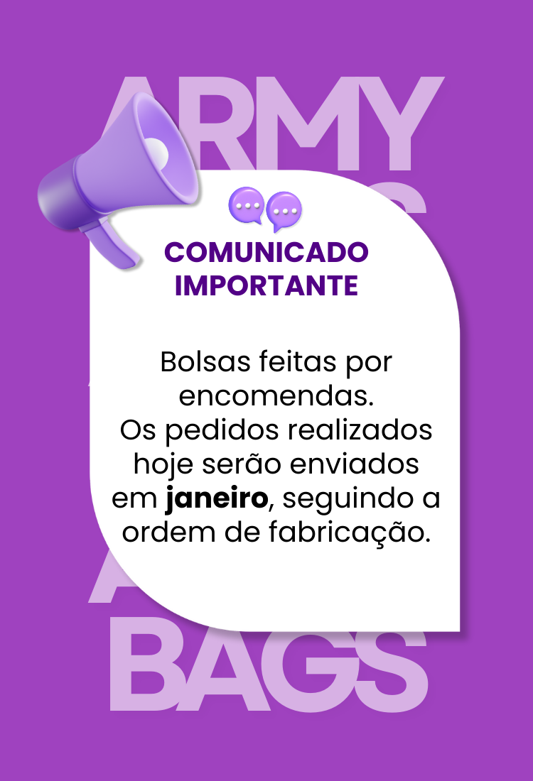 Bolsa de coração do bts -Vermelha com dourado