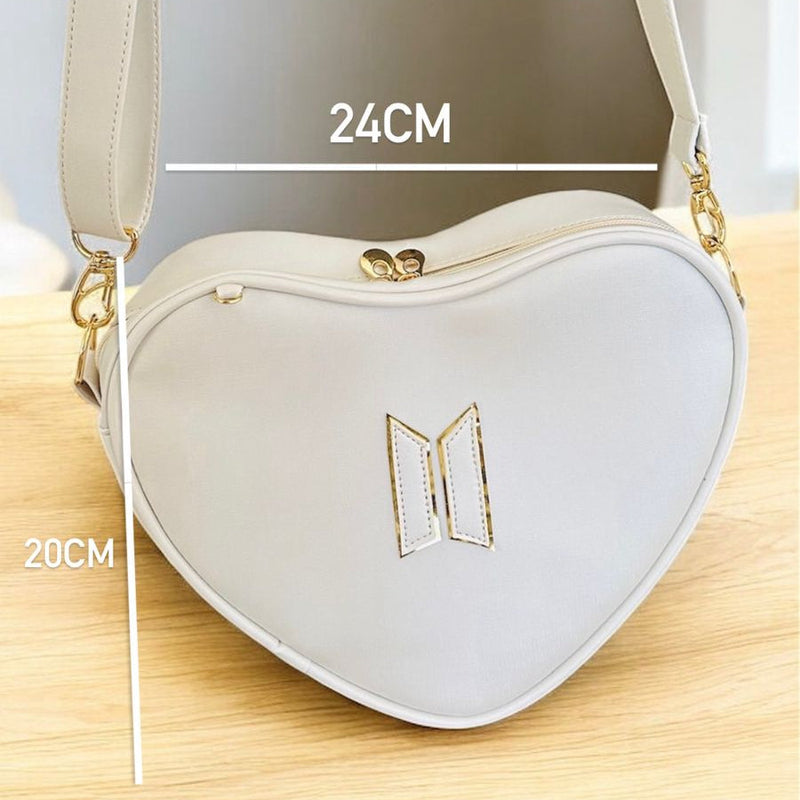 Bolsa de Coração off white com Dourado