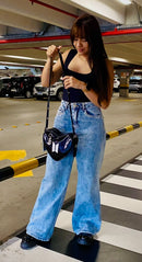 Bolsa de Coração BTS - Preto e Branco Verniz