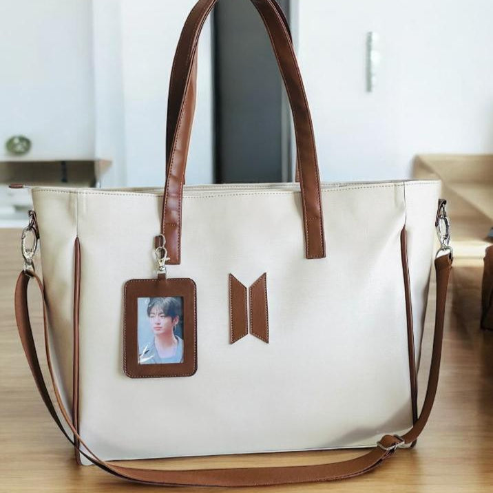 Bolsa shopper BTS-Off white com telha