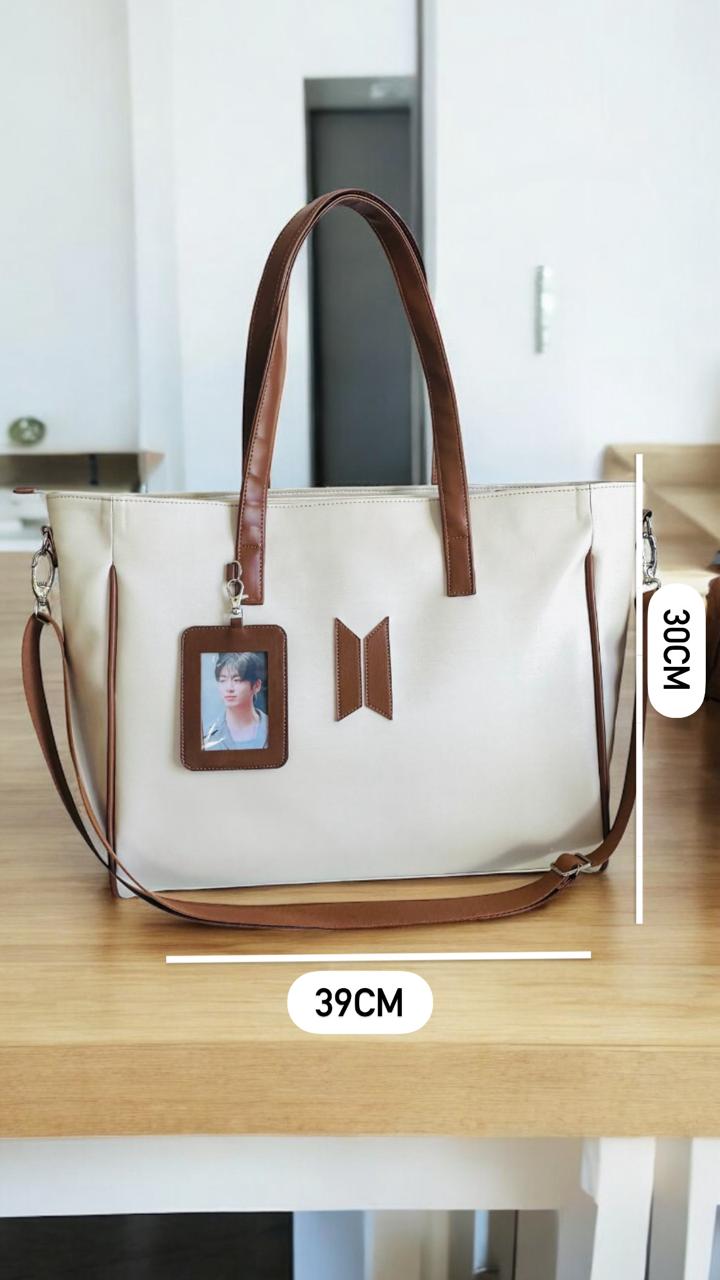 Bolsa shopper BTS-Off white com telha