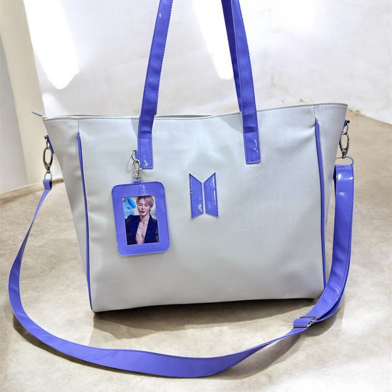 Bolsa Shopper BTS-Off white com lilás
