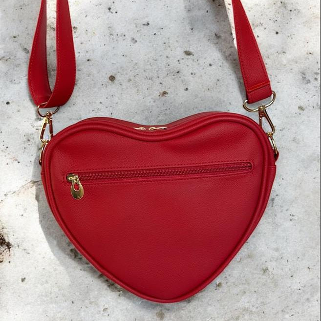 Bolsa de coração do bts -Vermelha com dourado