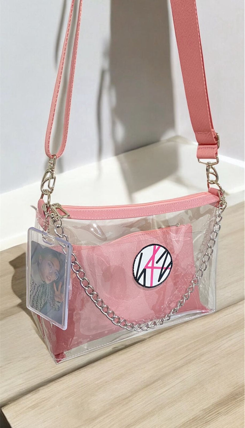 Bolsa transparente com rosa SKZ