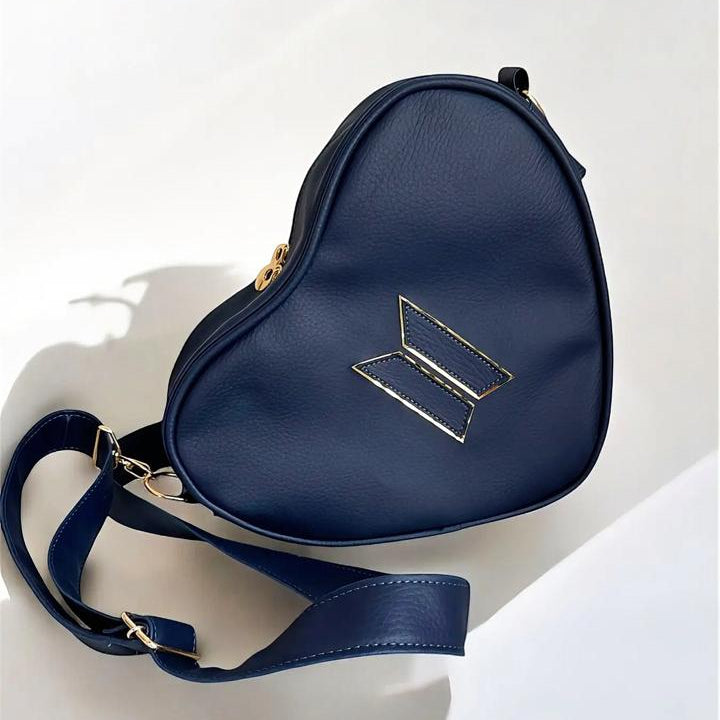 Bolsa de Coração BTS- Azul com dourado