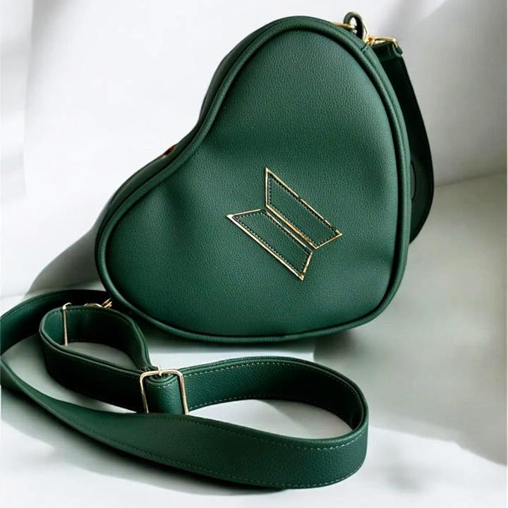 Bolsa de Coração BTS-  Verde com Dourado