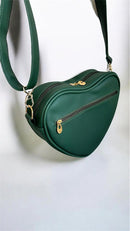 Bolsa de Coração BTS-  Verde com Dourado