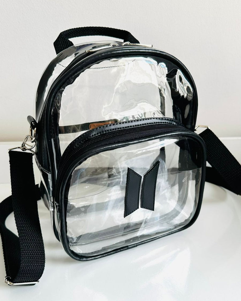 Mochilinha BTS - Transparente e Preto