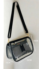 Bolsa Baguete BTS-Transparente com preto