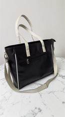 Bolsa Shopper-Preta com off white