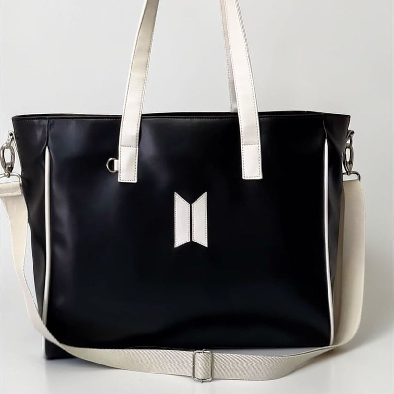 Bolsa Shopper-Preta com off white